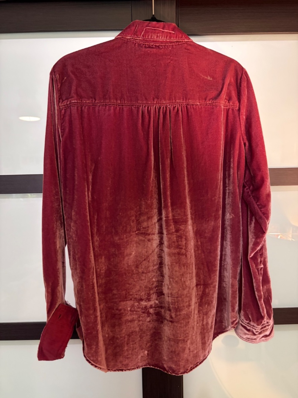 Pilcro by Anthropologie Velvet-Like Button Down - Picture 4 of 7